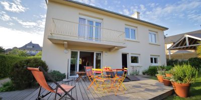 terrasse avec jardin maison en Bretagne