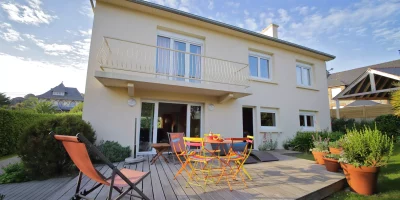 terrasse avec jardin maison en Bretagne