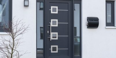 Moderne Haust&uuml;r in anthrazit