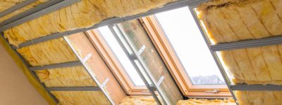 House thermal insulation with mineral wool